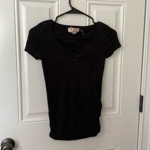 Black knit shirt